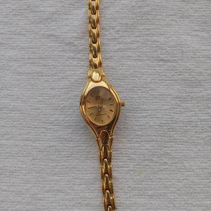 Ladies Gold Tone Water Resistant Watch
